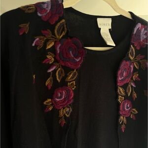 vintage floral sweater and tank set